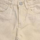 Girls' Beige Regular Fit Jeans, गहरा पीला, small