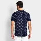 Men's Henley Half Sleeves T-Shirt , Navy Blue, small image number null
