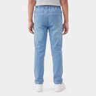 Boys' Light Blue Slim Fit Drawstring Jeans, हल्का नीला, small