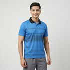Men's Light Blue Round Neck Athleisure T-Shirt, Light Blue, small