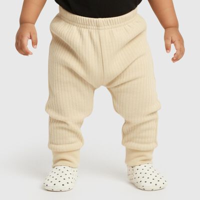 Infants Light Beige Thermal Pants
