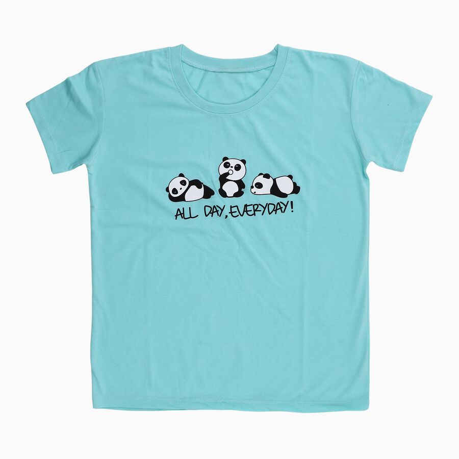 Girls' T-Shirt, एक्वा, large image number null