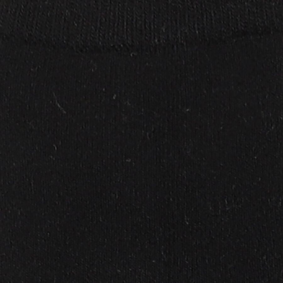 Women's Jet Black Regular Fit Ankle-Length Heart Pattern Socks, Black, large