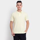 Men's Collared Half Sleeves T-Shirt, Yellow, small image number null