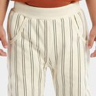 Infants' Cream Jogger Fit Striped Pyjama, ऑफ व्हाइट, small