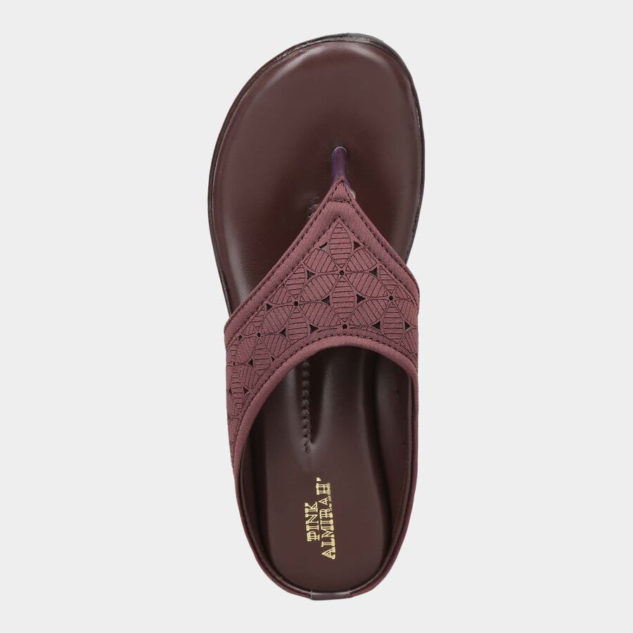 Women Printed Slip-On Sandals, Brown, large image number null