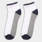 Men's Multi-Color Ankle Fit Color-Blocked Socks, Black, small image number null