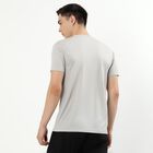 Men's Light Grey Crew Neck Athleisure T-Shirt, Light Grey, small image number null