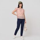 Women's Pink Round Neck Regular Top, गुलाबी, small