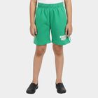Girls Green Regular Fit Side Stripe Sports Shorts, हल्का हरा, small