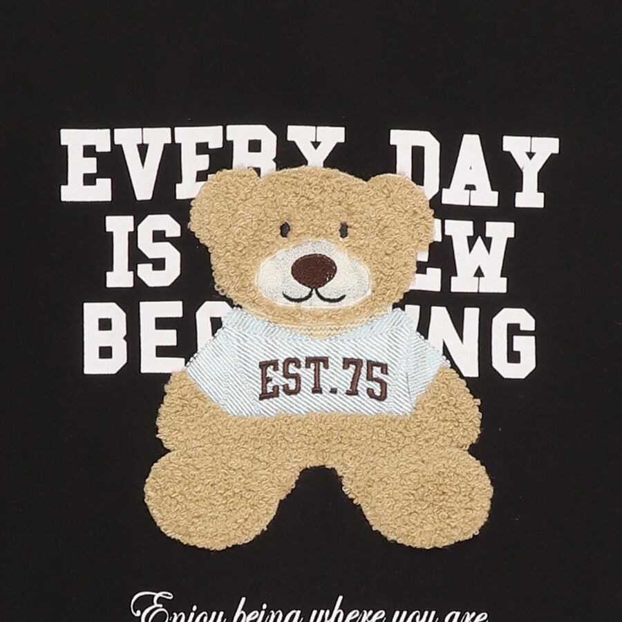 Girls' Sweatshirt, काला, large image number null