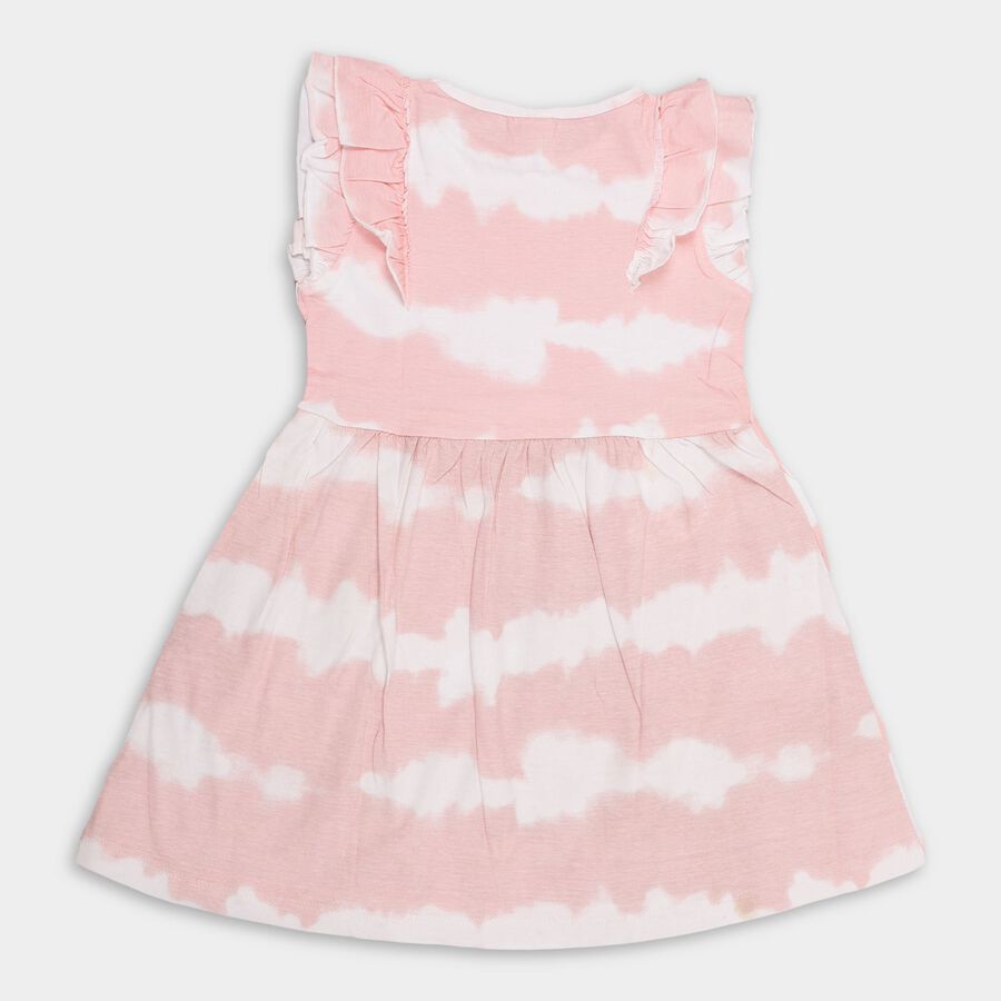 Girls' 100% Cotton Frock, Light Pink, large image number null