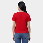 Women's Fuchsia Cotton Round Neck Casual T-Shirt, Fuchsia, small