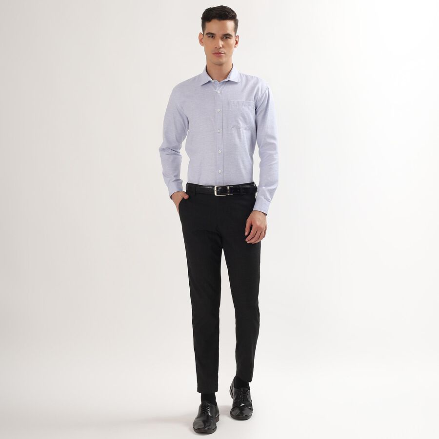 Men's Light Lavender Purple Slim Fit Casual Shirt, Purple, large image number null