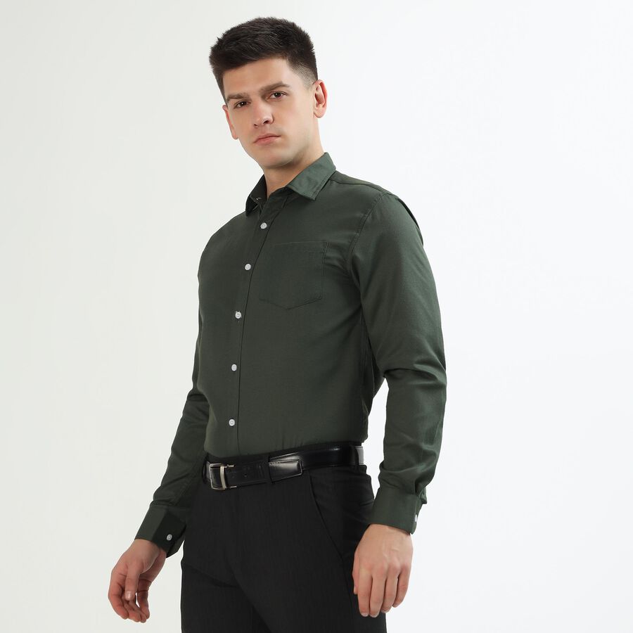 Men's Formal Shirt, गहरा हरा, large image number null