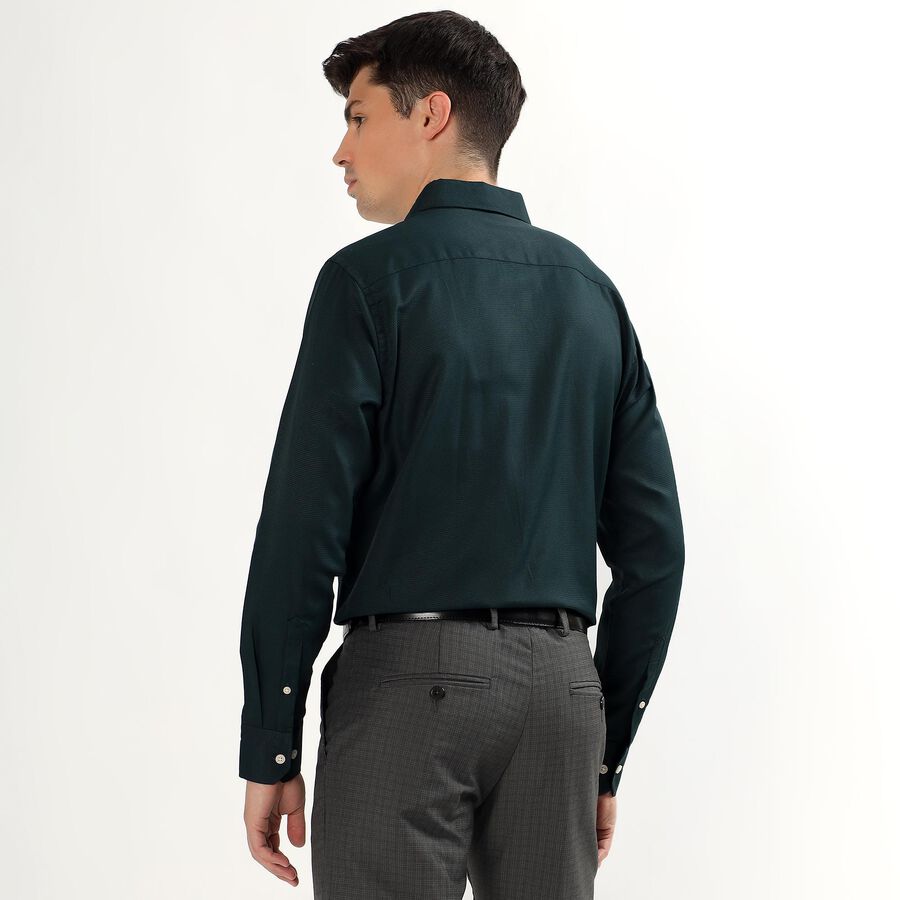 Men's Dark Forest Green Classic Formal Shirt, गहरा हरा, large