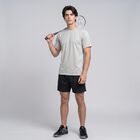 Men's Grey Round Neck Regular Drifit T-Shirt, Light Grey, small