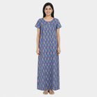 Women's Blue Nighty, Mid Blue, small