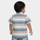 Infants Orange Cotton Half Sleeve Round Neck Casual Shirt, Orange, small
