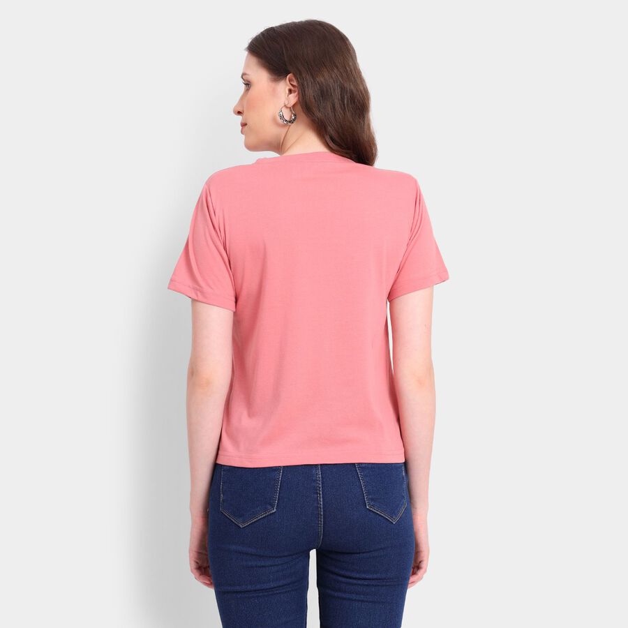 Ladies' Round Neck T-Shirt, Pink, large image number null