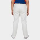 Boys' White Regular Fit Cotton Jeans, Off White, small