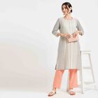Printed Kurta, Off White, small image number null