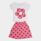 Girls' 100% Cotton Top Skirt, गुलाबी, small image number null
