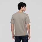 Men Grey Round Neck Regular T-Shirt, हल्का ग्रे, small