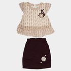Girls Purple Top and Skirt Set, Purple, small