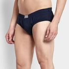 Men's 100% Cotton Briefs, नेवी ब्लू, small