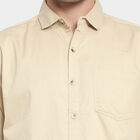 Cotton Solid Casual Shirt, Beige, small image number null
