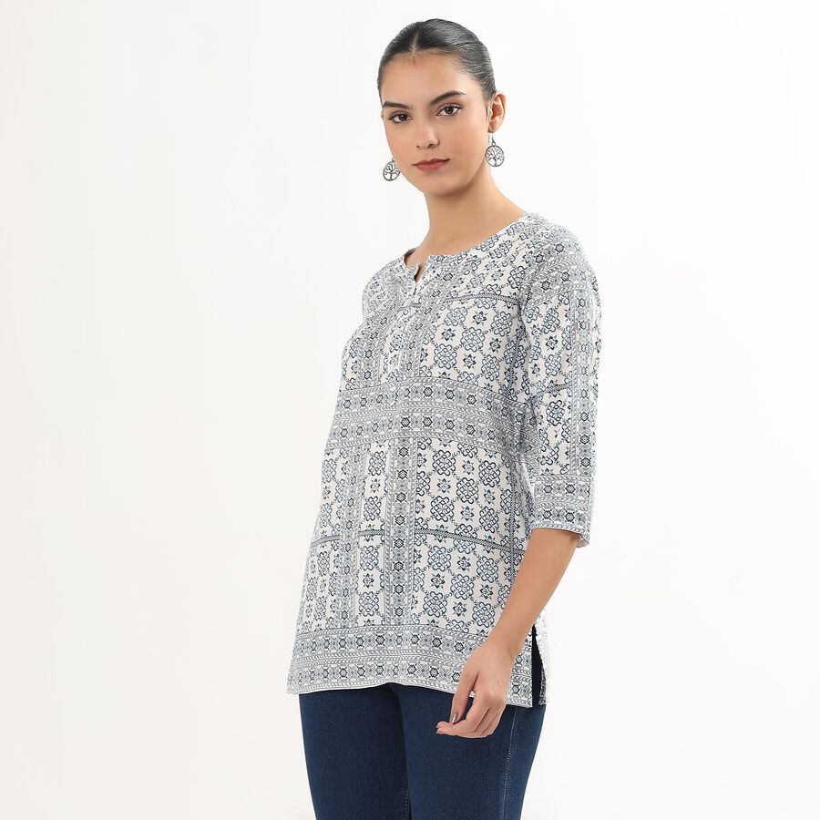 Ladies' Kurti, गहरा नीला, large image number null