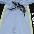 Boys' Light Blue Color-Block Cotton Blend Pyjama, Light Blue, small