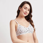 Printed Non-Padded Bra, White, small image number null