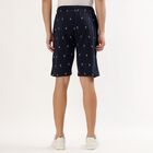 Men's Deep Navy Blue Regular Fit Flamingo Print Jamaican Shorts&nbsp;, Navy Blue, small