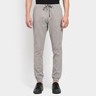 Men's Slim Fit Casual Trousers, Light Grey, small image number null