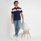 Men's 100% Cotton Collared Half Sleeves T-Shirt , नेवी ब्लू, small image number null