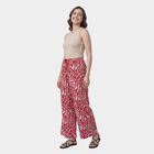 Women's Maroon Relaxed Fit Solid Pyjama, मरून, small