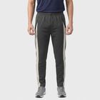 Men's Dark Grey Regular Fit Side-Panel Track Pants, गहरा ग्रे, small