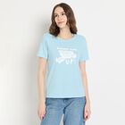 Ladies' Round Neck T-Shirt , हल्का नीला, small image number null