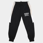 Boys Black Graphic Printed Jogger Pyjama, काला, small