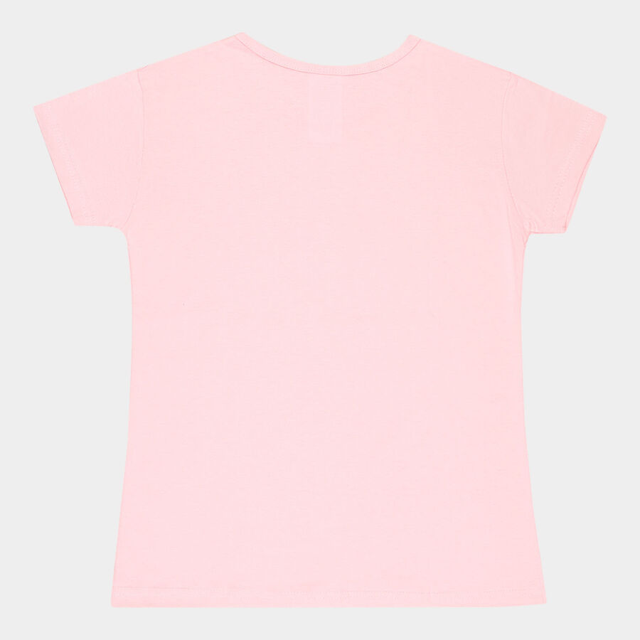 Girls Cotton T-Shirt, Pink, large image number null