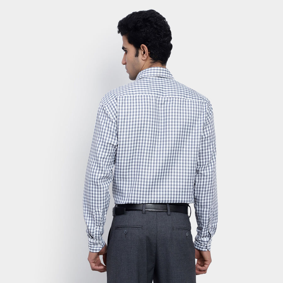 Checks Formal Shirt, Light Grey, large image number null