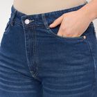 Women's Blue Wide Leg High Rise Jeans, Mid Blue, small