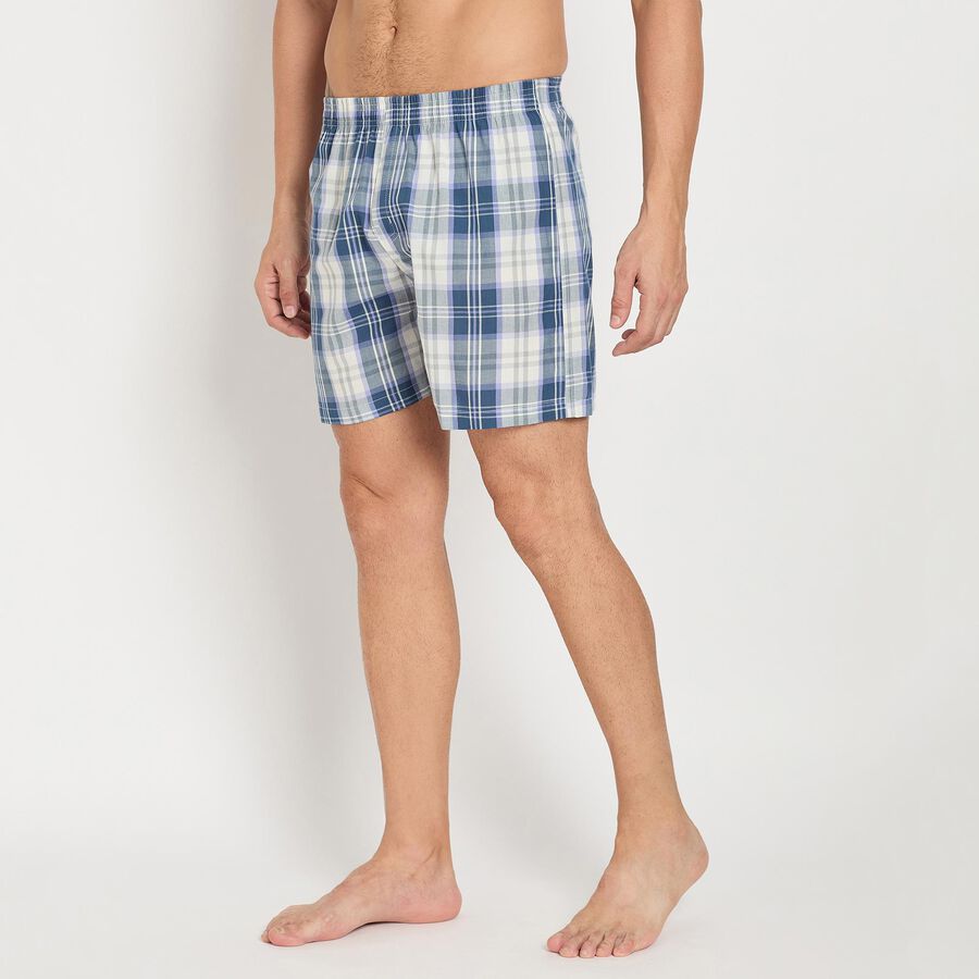 Men's 100% Cotton Boxers, सफ़ेद, large image number null