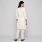 Women's White Straight Kurta, सफ़ेद, small