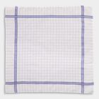 Men's White Cotton Checkered Handkerchief Pack of 3, Light Blue, small image number null