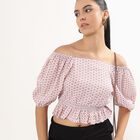 Women's Muted Lilac Casual Checked Top, Lilac, small