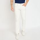 Men's Slim Fit Jeans, White, small image number null