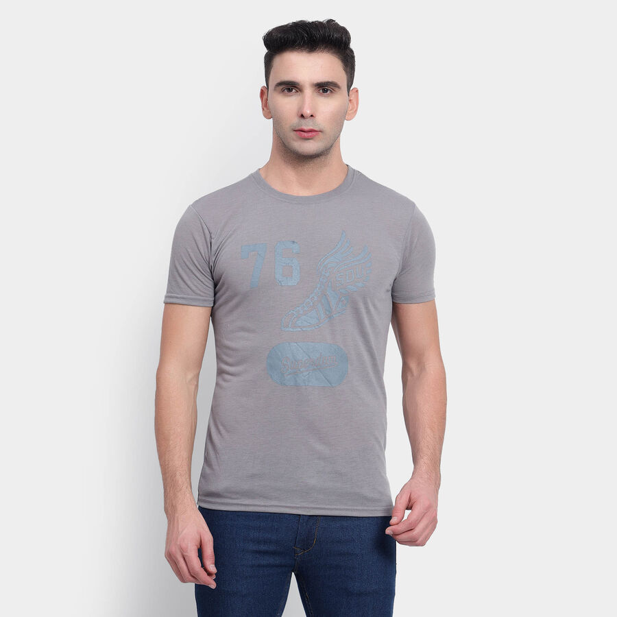 Round Neck T-Shirt, Dark Grey, large image number null